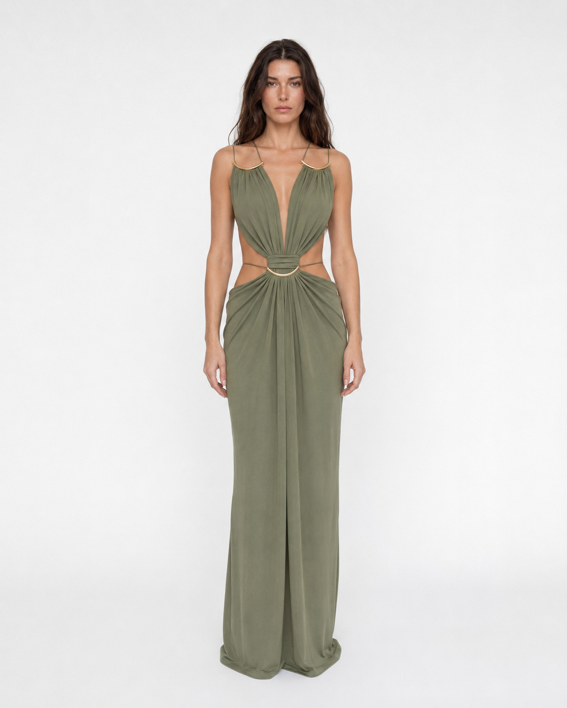 Aurelia Olive Maxi Dress