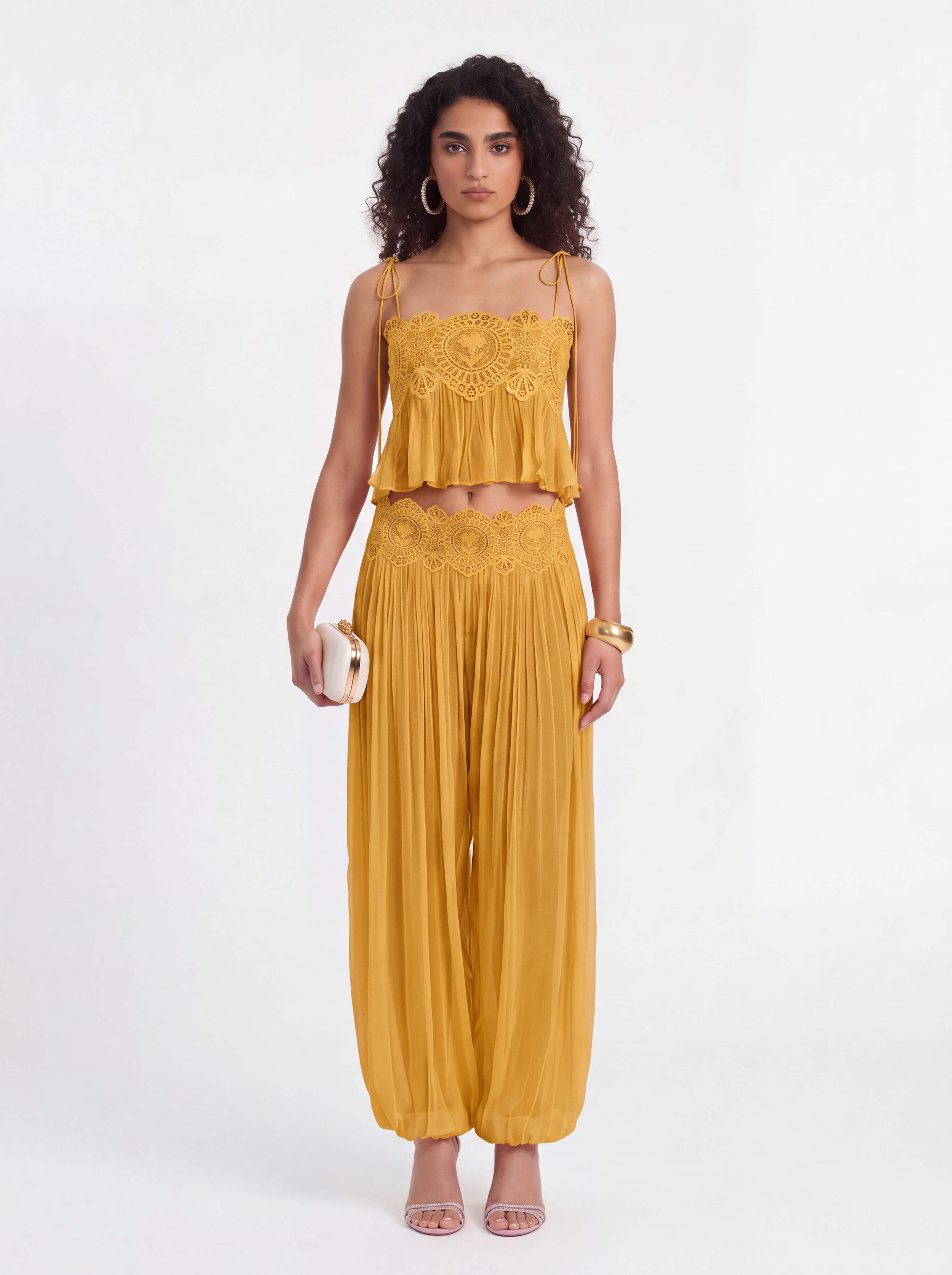Solenne Chiffon Set - Yellow