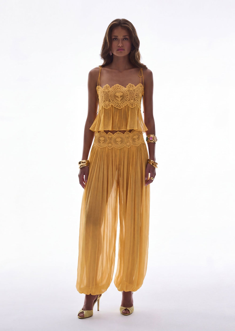 Solenne Chiffon Set - Yellow
