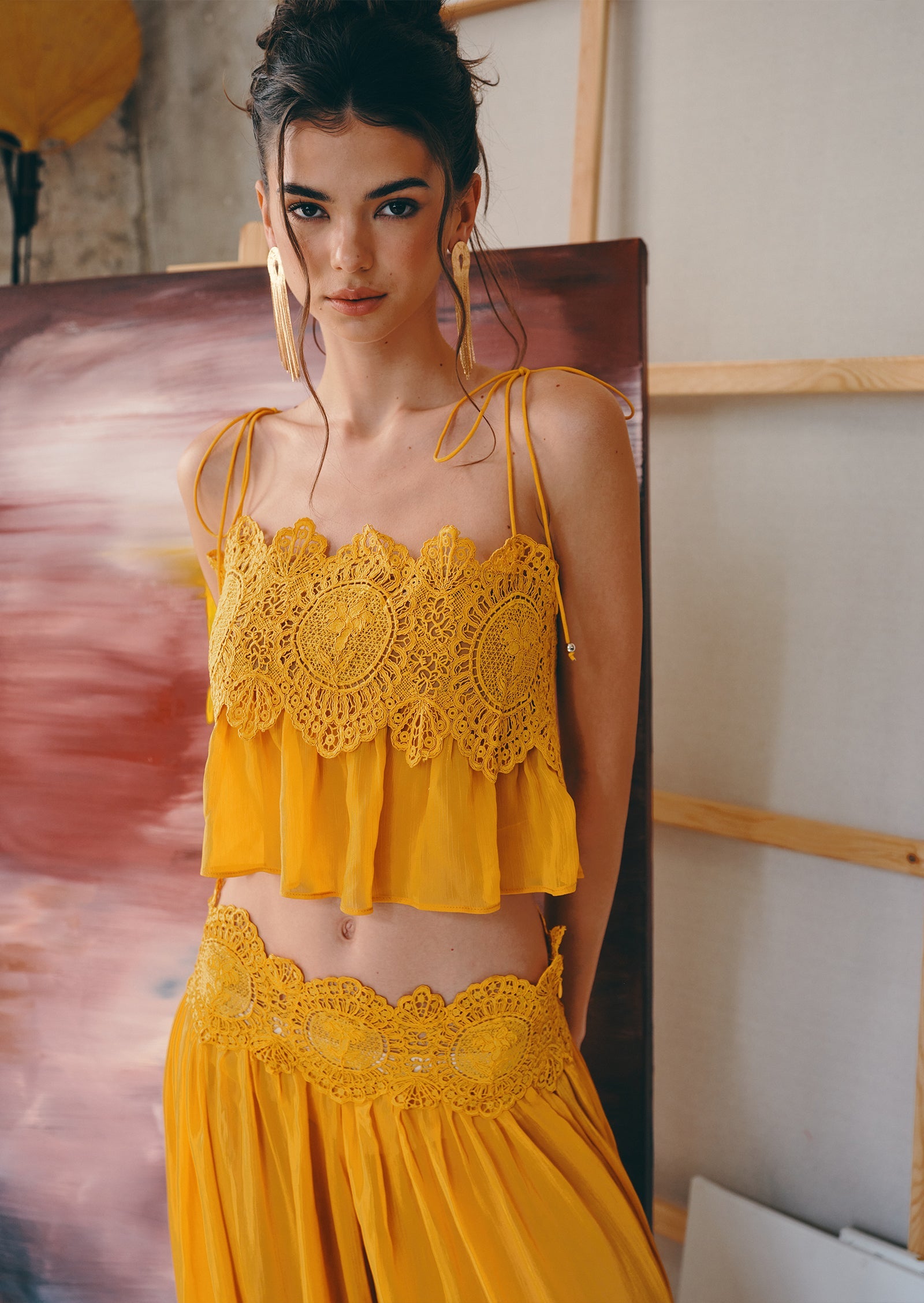 Solenne Chiffon Set - Yellow