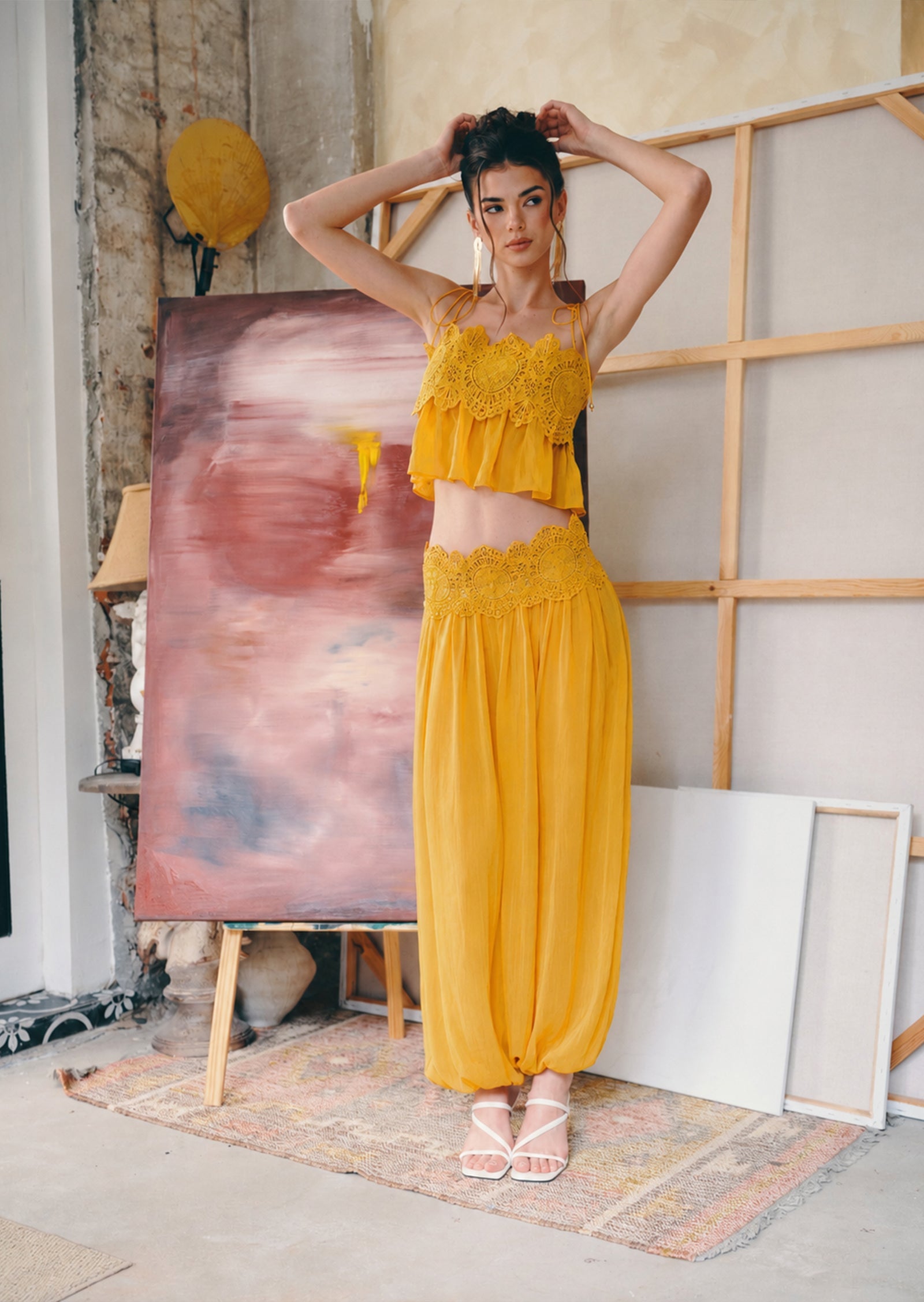 Solenne Chiffon Set - Yellow