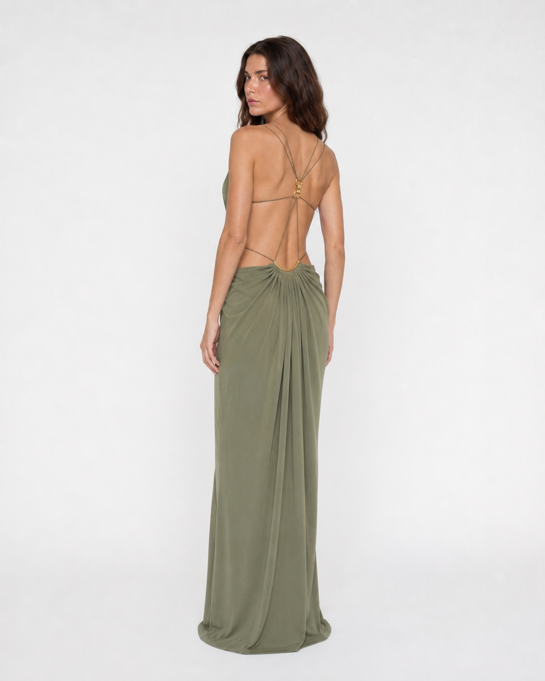 Aurelia Olive Maxi Dress