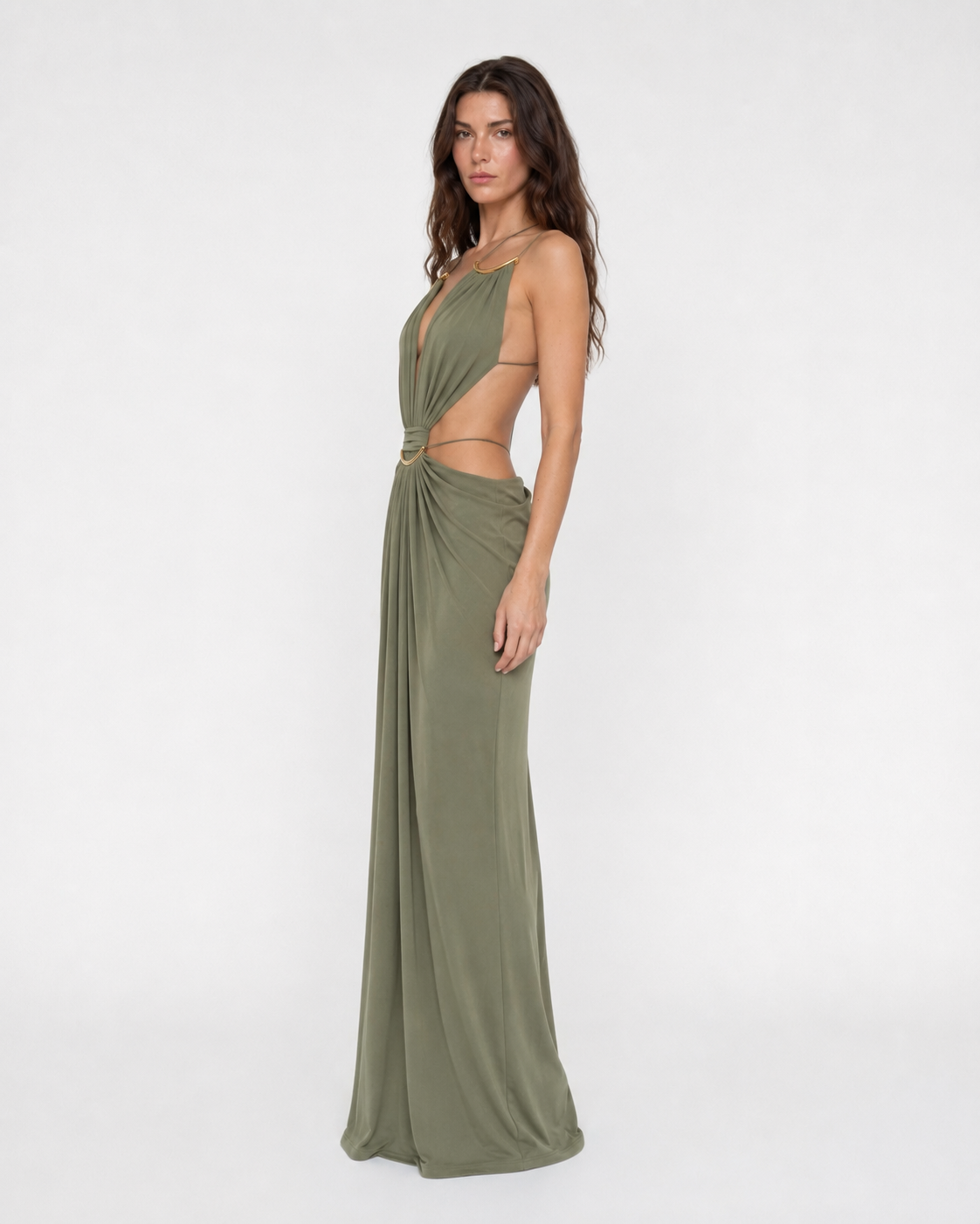 Aurelia Olive Maxi Dress
